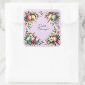 Sticker Carré Blessures de Pâques Cadre des Oeufs de Pâques Fleu (Sac)