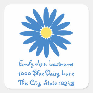 Sticker Carré Bleu Bleu