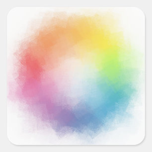 Sticker Carré Bleu bleu violet vert rose rouge jaune blanc