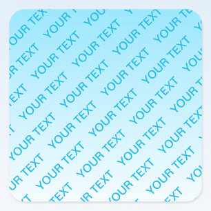 Sticker Carré Bleu ciel (couleur changeable!) ombre et motif de
