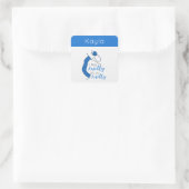 Sticker Carré Bleu Clair Je Sens Knitty, Oh Tellement Knitty (Sac)