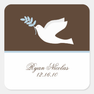 Sticker Carré Bleu Dove