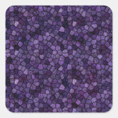 Sticker Carré Bleu Encrier Pavé Patchwork Motif Terrazzo (Devant)