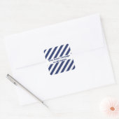 Sticker Carré Bleu Et Blanc Gratté (Enveloppe)