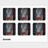 STICKER CARRÉ BLEU FACE SATIVA (Feuille)
