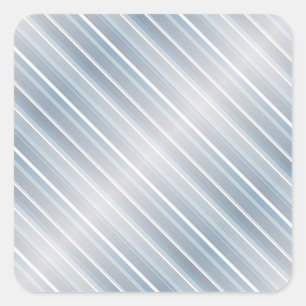 Sticker Carré Bleu gris rayé élégant