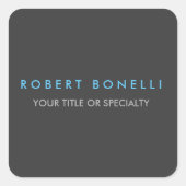 Sticker Carré Bleu gris tendance (Devant)