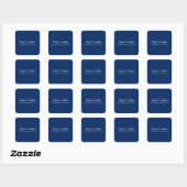Sticker Carré Bleu marine unique écriture classique uni (Feuille)