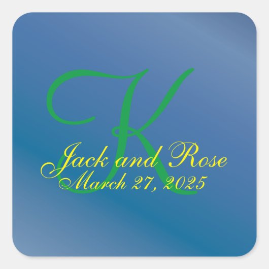 Sticker Carré Bleu Myrtille Fabuleux Budget (Devant)