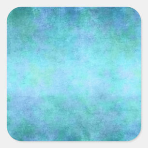 Sticker Carré Bleu, pourpre turquoises, Aqua, et aquarelle
