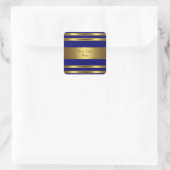 Sticker Carré Bleu Royal Or (Sac)