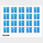 Sticker Carré Bleu Starburst Étincelle avec rayons lumineux (Feuille)