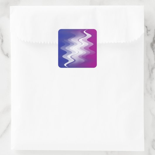 Sticker Carré Bleu violet blanc (Sac)