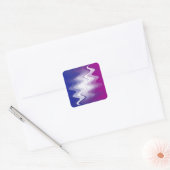 Sticker Carré Bleu violet blanc (Enveloppe)