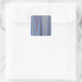 Sticker Carré Bleu, violet, gris Chevron Art Imprimer (Sac)