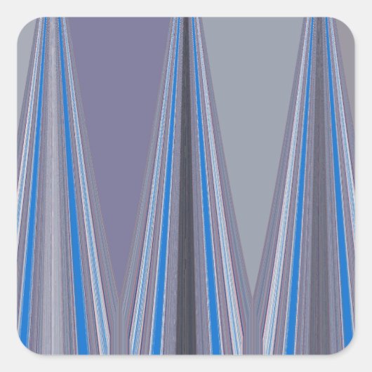 Sticker Carré Bleu, violet, gris Chevron Art Imprimer (Devant)