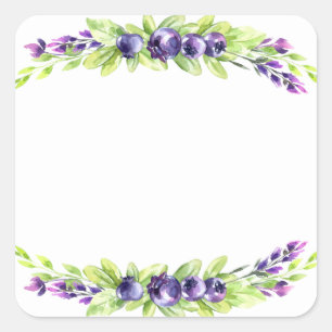 Sticker Carré Bleu Watercolor scrapbook