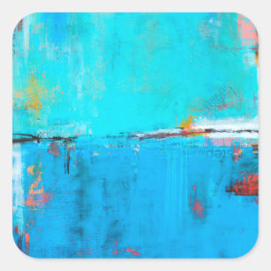 Sticker Carré Bleus 5 de boîte d'allumettes