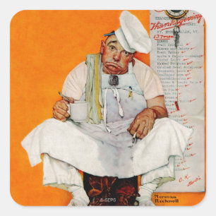 Sticker Carré Bleus de jour de thanksgiving