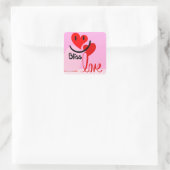 Sticker Carré Blissful Love Valentine's Day (Sac)