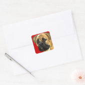 Sticker Carré Bloc couleur Bullmastiff (Enveloppe)
