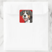 Sticker Carré Bloc couleur Entlebucher (Sac)