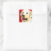 Sticker Carré Bloc couleur Kuvasz (Sac)