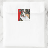 Sticker Carré Bloc de couleur australien (Sac)