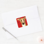 Sticker Carré Bloc de couleur gris italien (Enveloppe)