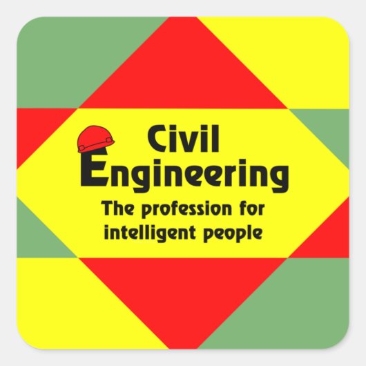 Sticker Carré Bloc Smart Civil Engineer (Devant)