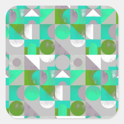 Sticker Carré Blocs de jouets petits - vert (Devant)