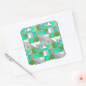 Sticker Carré Blocs de jouets petits - vert (Enveloppe)