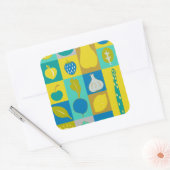 Sticker Carré Blocs végétariens I (Enveloppe)