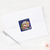 Sticker Carré Blond Girl Crazy Pour Camping (Enveloppe)