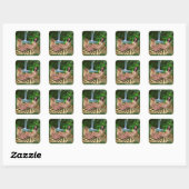 STICKER CARRÉ BLONDE CONTRE BRUNETTE (Feuille)