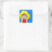 Sticker Carré Blonde Ennuyée  (Sac)
