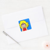 Sticker Carré Blonde Ennuyée  (Enveloppe)