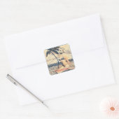 Sticker Carré Blonde Kneeling Modèle de bikini Thunder_Cove (Enveloppe)