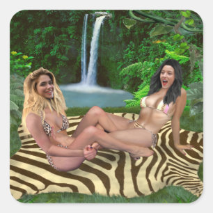 STICKER CARRÉ BLONDE VS BRUNETTE