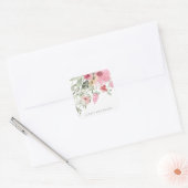 Sticker Carré Bloom minimal | Mariage de sage (Enveloppe)