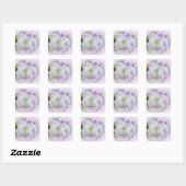 Sticker Carré Blossom du violet africain (Feuille)