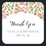 Sticker Carré Blossom fleur sauvage | Faveur de mariage<br><div class="desc">DE LA COLLECTION MARIAGE FLEUR SAUVAGE BLOSSOMS : Fleurs Whimsical aux couleurs de Chartreuse Vert et Papaya / Corail avec un arrière - plan blanc propre. Utilisez l'autocollant pour vos ballotins invités, sacs à bonbons, sacs cadeaux, boîte à gâteau et bien plus encore. Si vous avez des questions ou des...</div>