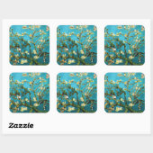 Sticker Carré Blossoming Almond Tree Van Gogh Fine Art (Feuille)