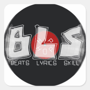 Sticker Carré BLS bat les paroles talent HIP HOP
