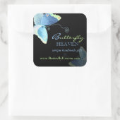 Sticker Carré Blue + Black Butterfly Business Marketing (Sac)