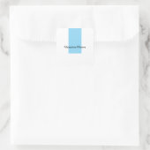 Sticker Carré Blue Black White Plain Elegant Own Name (Sac)