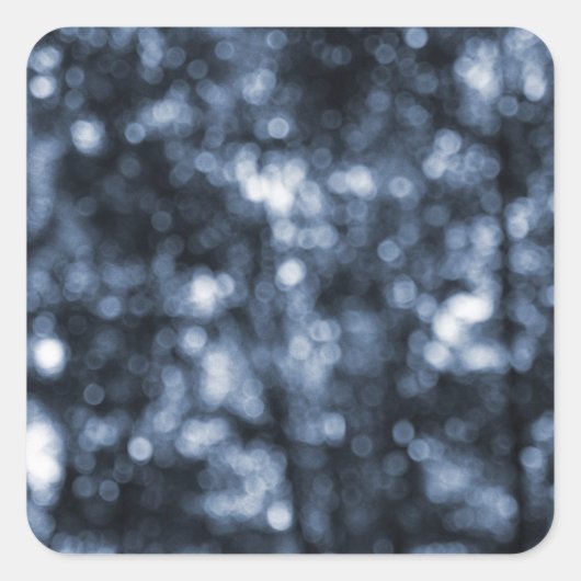 Sticker Carré Blue Bokeh (Devant)