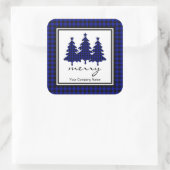 Sticker Carré Blue Buffalo Check Pine Trees Company (Sac)