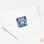 Sticker Carré Blue eyed White Tiger (Enveloppe)