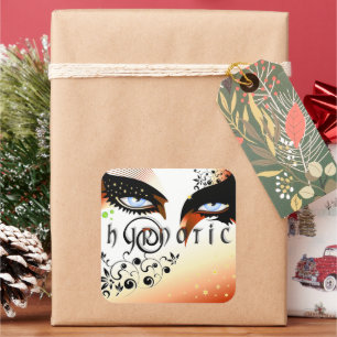 Sticker Carré Blue Eyes Mode maquiller